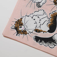 Japanese Fabric Gift Wrap/Scarf | Furoshiki | 70cm×70cm | Cat Pink